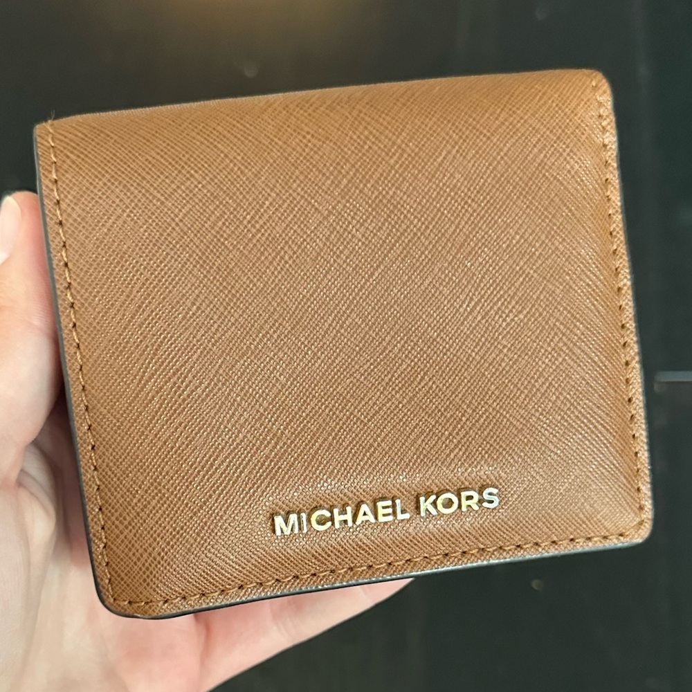 Michael Kors Saffiano Tan Leather Wallet